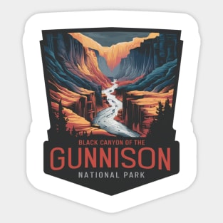 Elegant Black Canyon of the Gunnison National Park Emblem Sticker